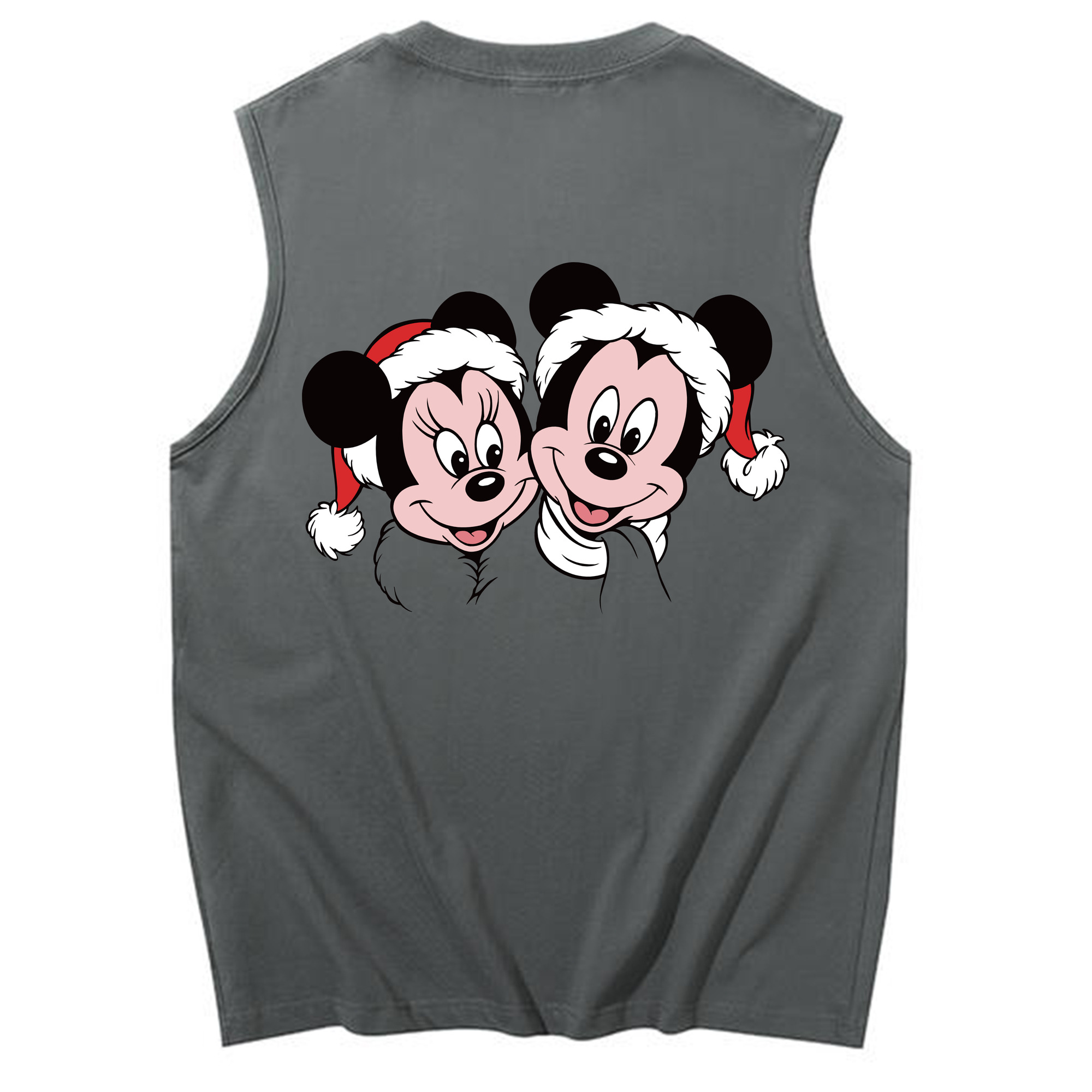 ミッキーマウス Mickey Mouse コットン100％タンクトップ（背面プリント）